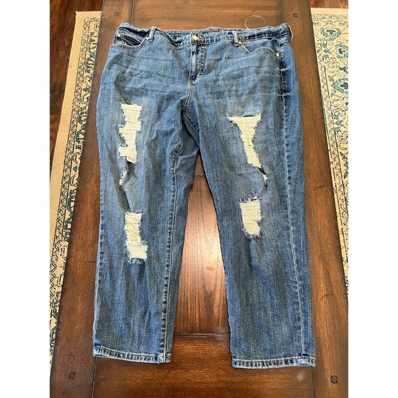 Jennifer Lopez Denim - Jennifer Lopez Factory Distressed Boyfriend Size 20 Jeans